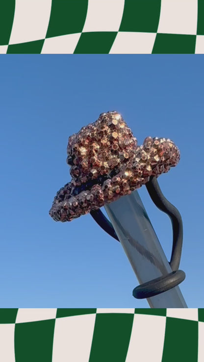 Copper Bling Cowgirl Hat Straw Topper